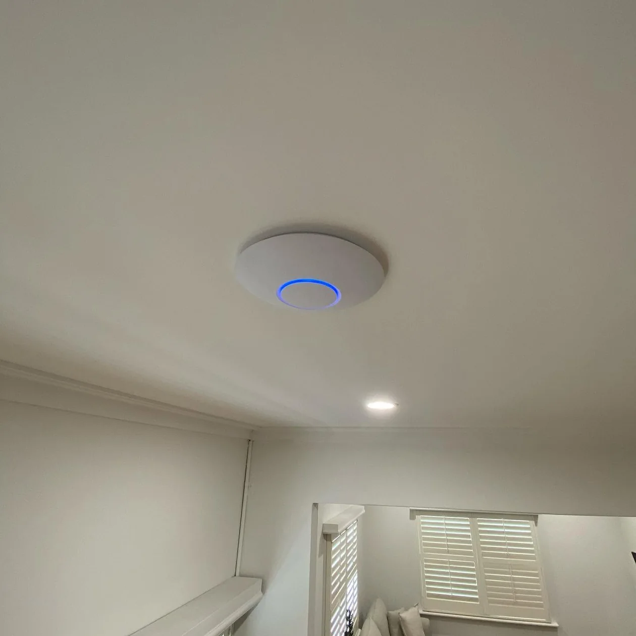 Ceiling-mounted equipment installed at a commercial site