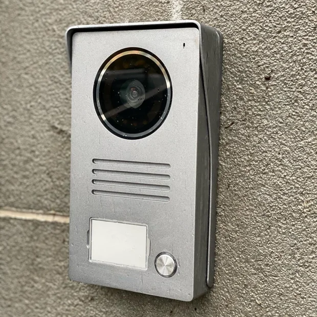 Video intercom installed at a front entry