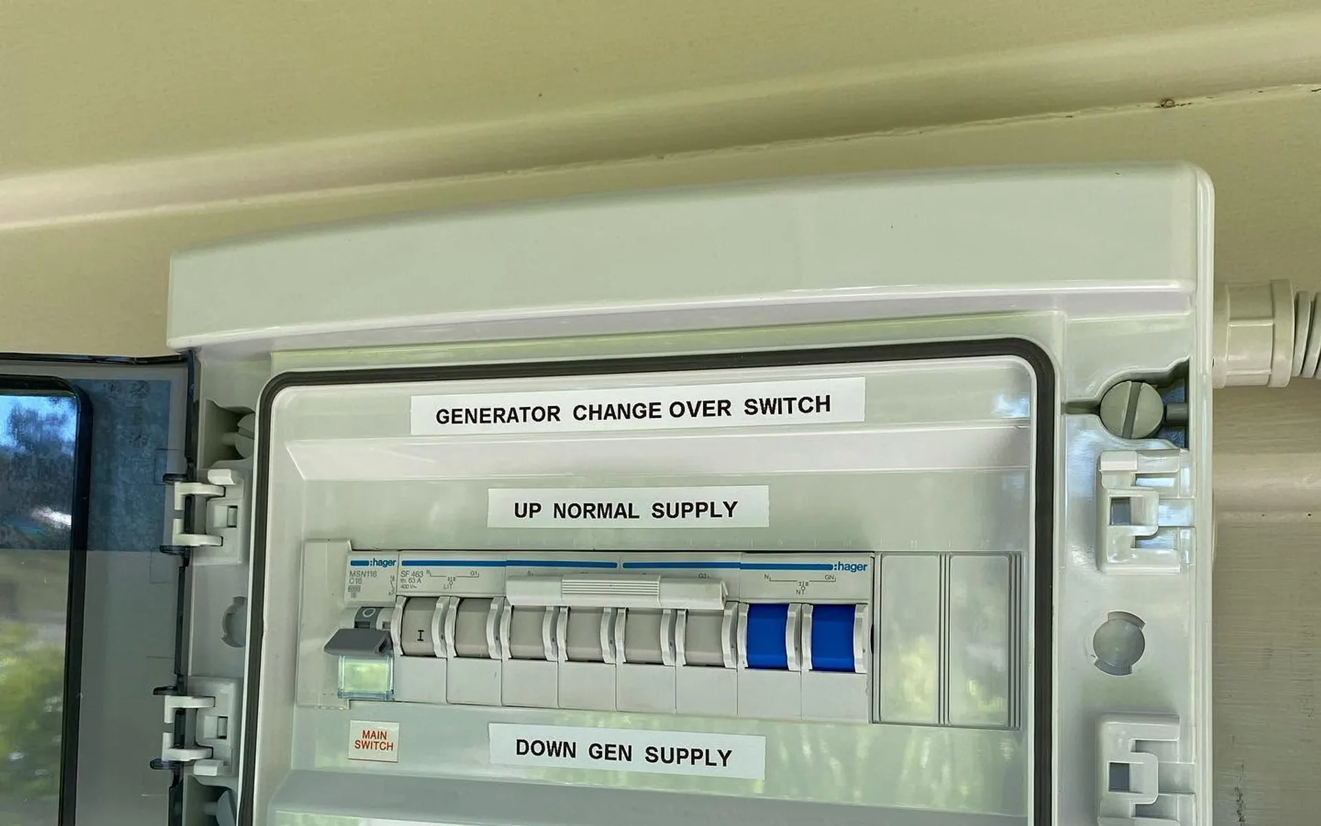 Switchgear and safety switches inside an enclosure