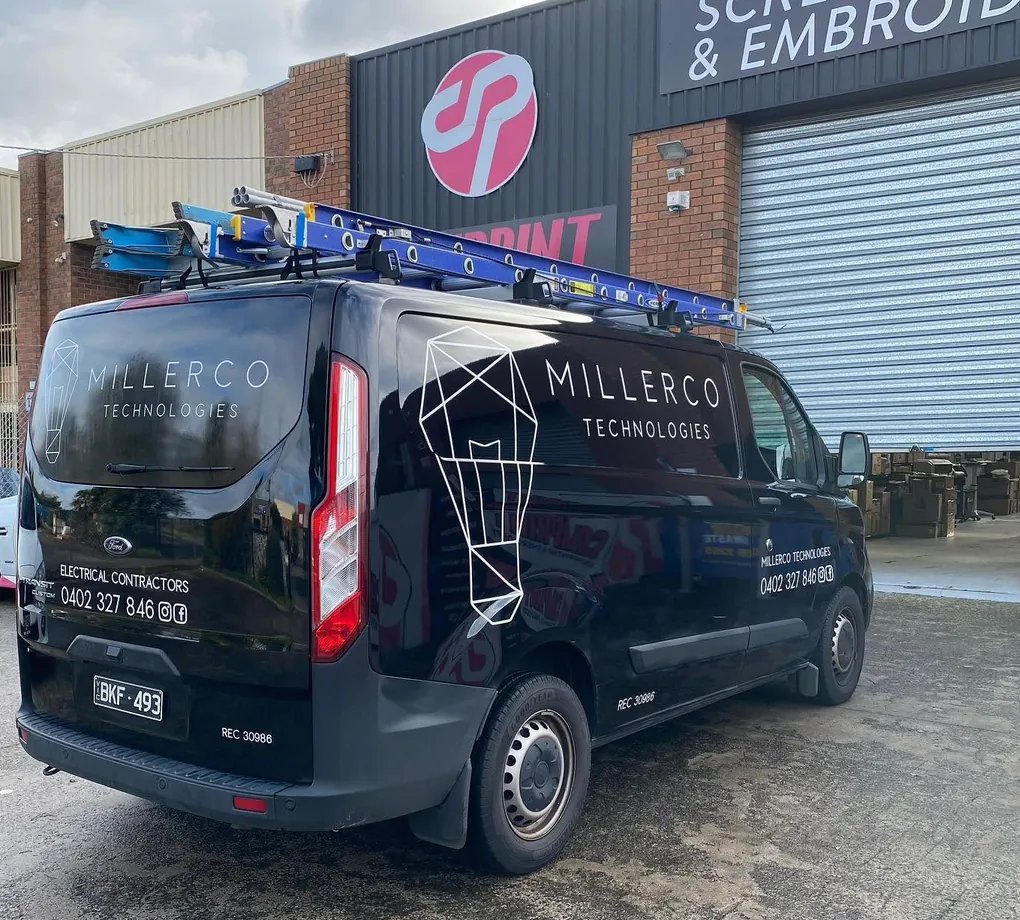 MillerCo Technologies work van at a job site