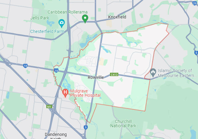 Rowville map area